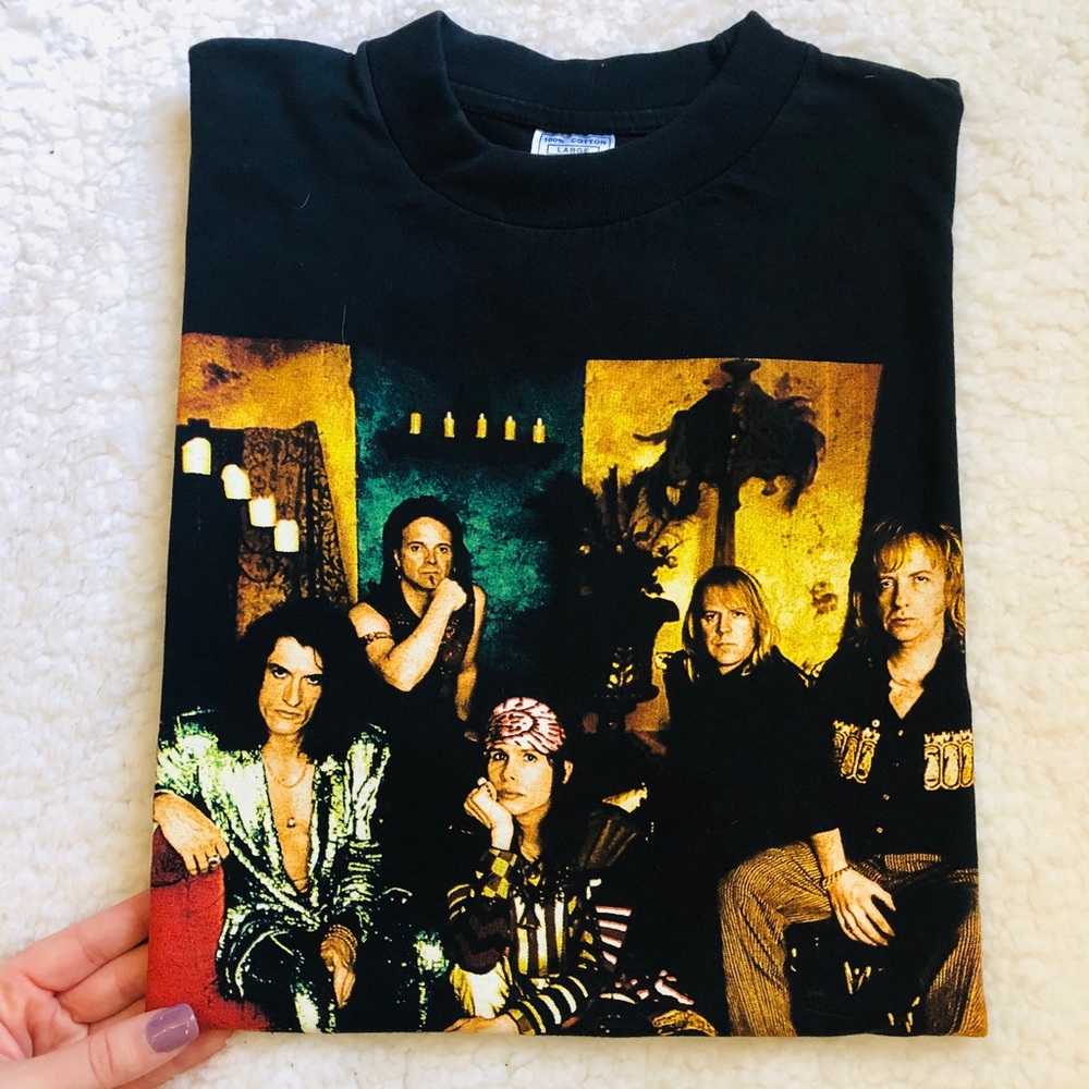 Aerosmith Nine Lives European Tour Tee Shirt VTG